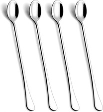 9.5-Inch Long Handle Iced Tea Spoon, Coffee Spoons, Ice Cream Spoons, Stainless