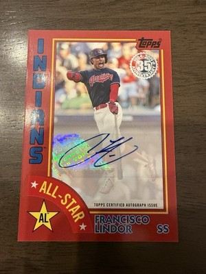 2019 Topps - 1984 All-Stars Autographs Francisco Lindor #84AS-FL Red /25 (AU)