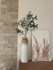 18 Wooden Decorative Vase White Gradient Modern Farmhouse Home Decor