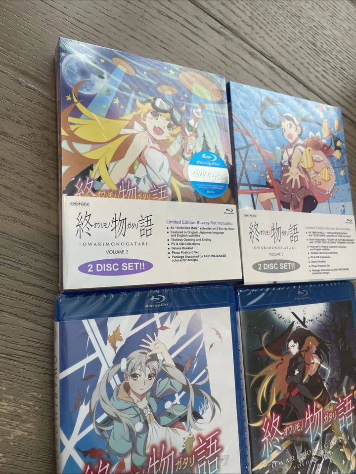 Owarimonogatari Volume 1-3 Complete Aniplex USA Blu-ray Limited Edition SEALED Foto 2 de 4