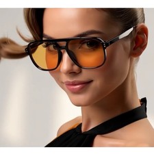 Women Sunglasses Yellow Lens Driving Glasses Bold Style Fashion Lentes Modern