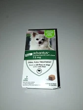 Advantus Dog Chewable Flea Tablets for Dogs, 7.5mg,  4 - 22 lbs, 7 Ct, JULY 2027