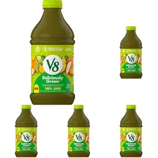 Deliciously Green 100% Fruit and Vegetable Juice, 46 Fl Oz Bottle (Pack of 5)