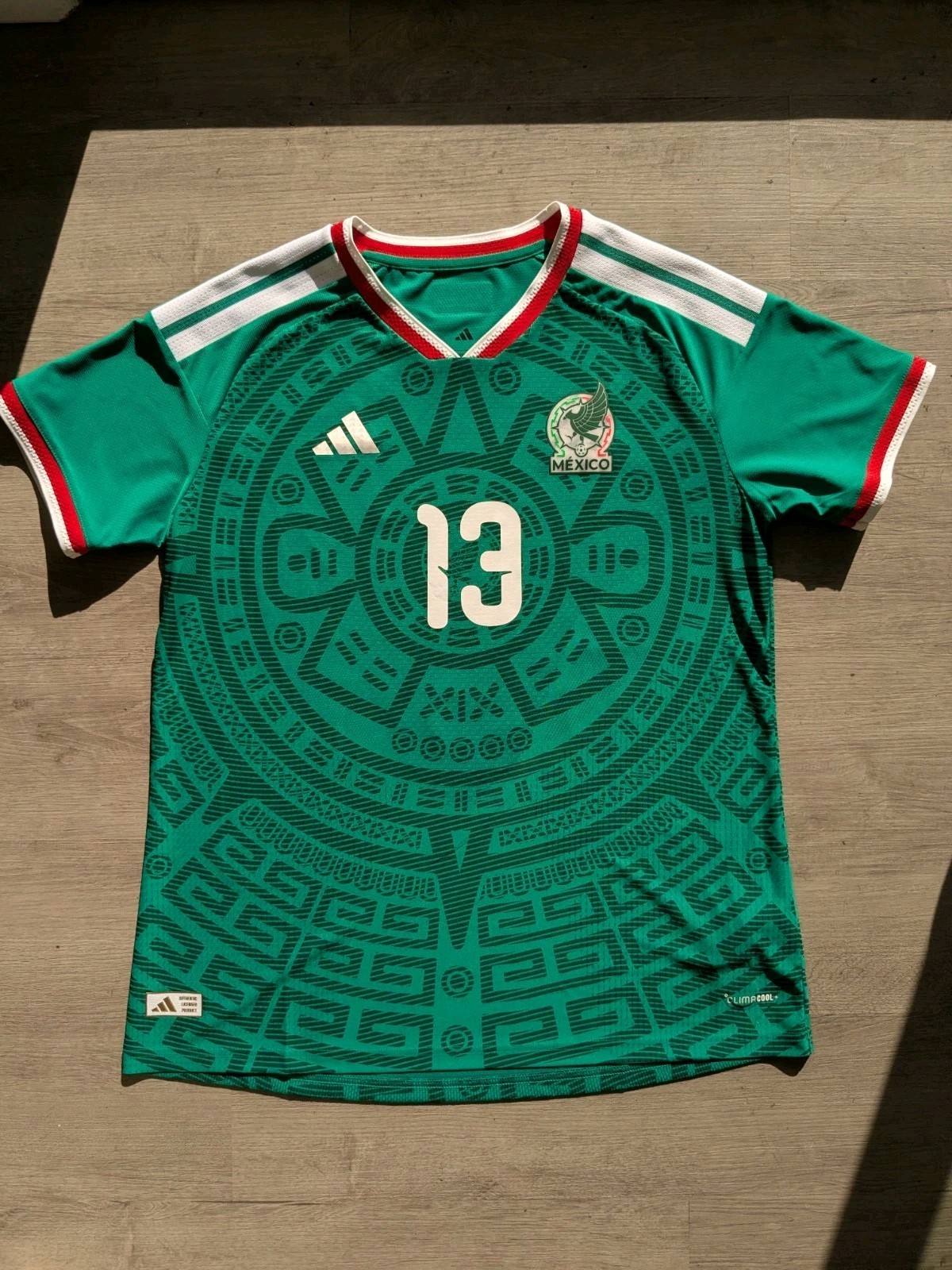 Adidas W-Mexico National Football Home Jersey - Game Worn/ Signed -Size L