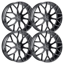 Set-4 Prive Lux Pl19 26x10 5x5.55x139.7 15mm Glossy Black Wheels Rims 26 Inch
