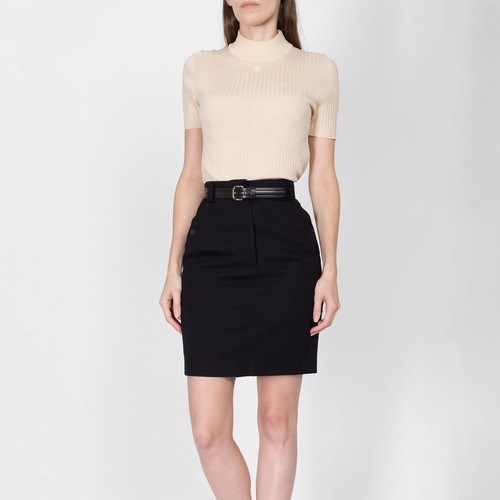 Azzedine Alaïa, Vintage 90s Azzedine Alaia Paris Black Mini Pencil Skirt - Extra Small, 24.5"