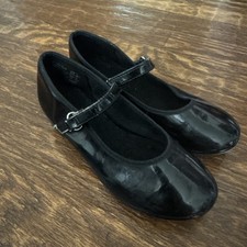 ABT Black Patent Tap Shoes Little Girls Size 13 Tap Dance 7.5 inches