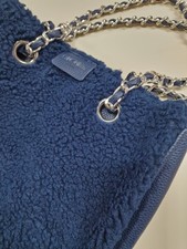 Borsa Camomilla nuova (regalo mai usata) in pelle sintetica e tessuto colore blu