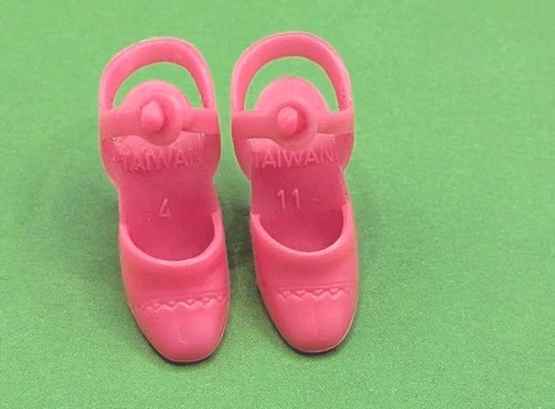 Vintage 1970s Superstar Squishy Pink Ankle Strap Heels Shoes Taiwan