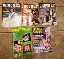 Vintage Crochet Fantasy Magazine Magic   1980s Retro Crochet Patterns Lot of 5