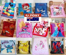 Kids Girls Boys Mink Blanket All season Frozen Spiderman Stitch Cars Minnie