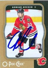 Adrian Aucoin autographed Hockey Card (Calgary Flames) 2007-2008 O-Pee-Chee