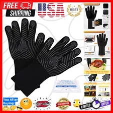 Multi-Functional Heat Resistant BBQ Gloves with 50 Disposable Gloves Included