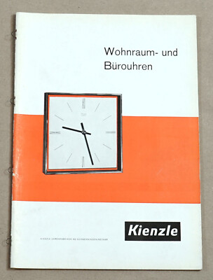 rare Kienzle catalogue No. 501 Living Room Clocks Office Clocks 40 Pages 1963...