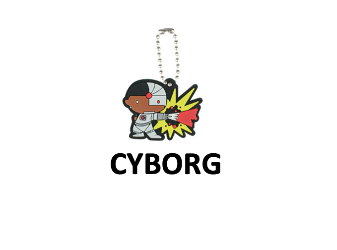 DC Comics Chibi Rubber Keychain - BATMAN JOKER WONDER WOMAN