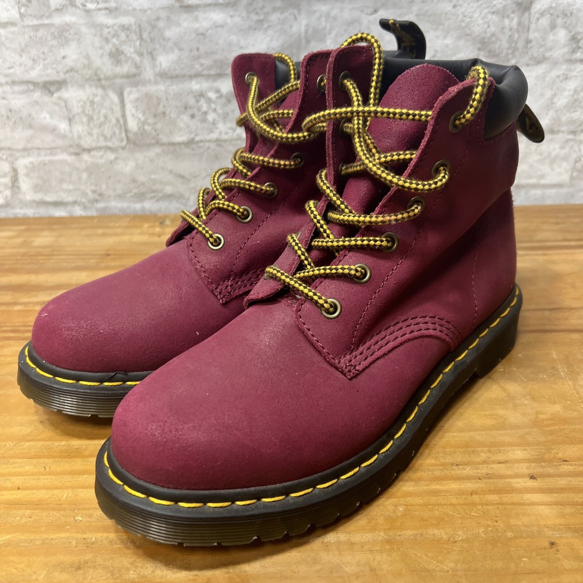 Dr. Martens Deep Red Combat Boots Dr Martens 1460 Oxblood Cherry Red Boots Combat Lace Up  main image 4