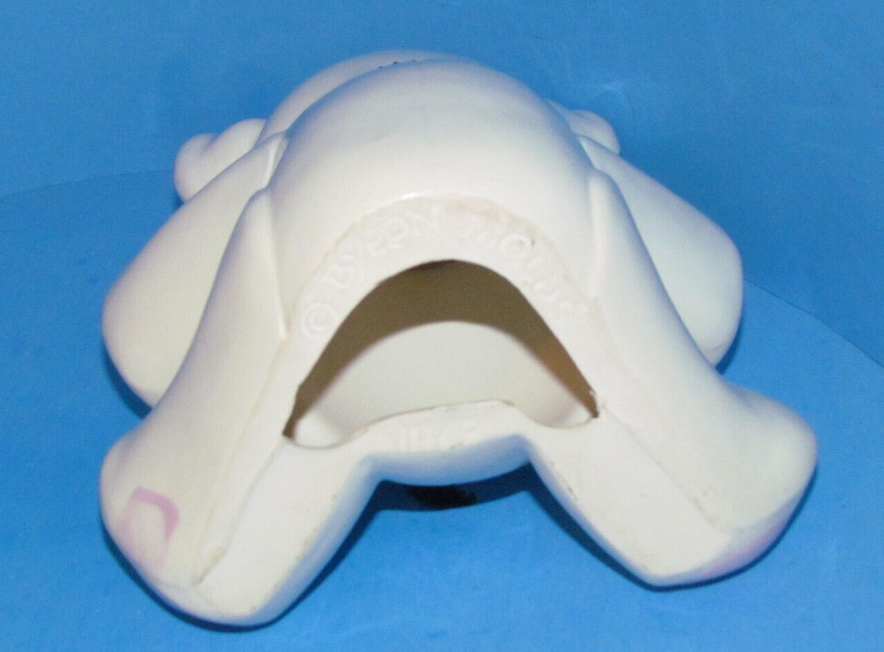 Vtg Byron Molds Rare Hand Painted White & Pink Bear Ceramic Figurine 7" L@@K