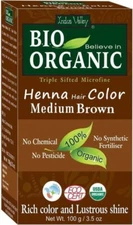 Indus Valley Bio Organic Henna Hair Color Medium Brown 100 gram