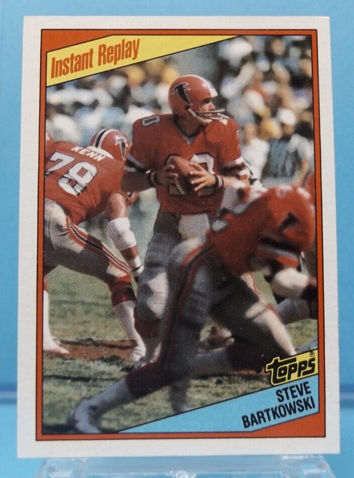 1984 Topps #213 - Steve Bartkowski Instant Replay - Atlanta Falcons - Near Mint