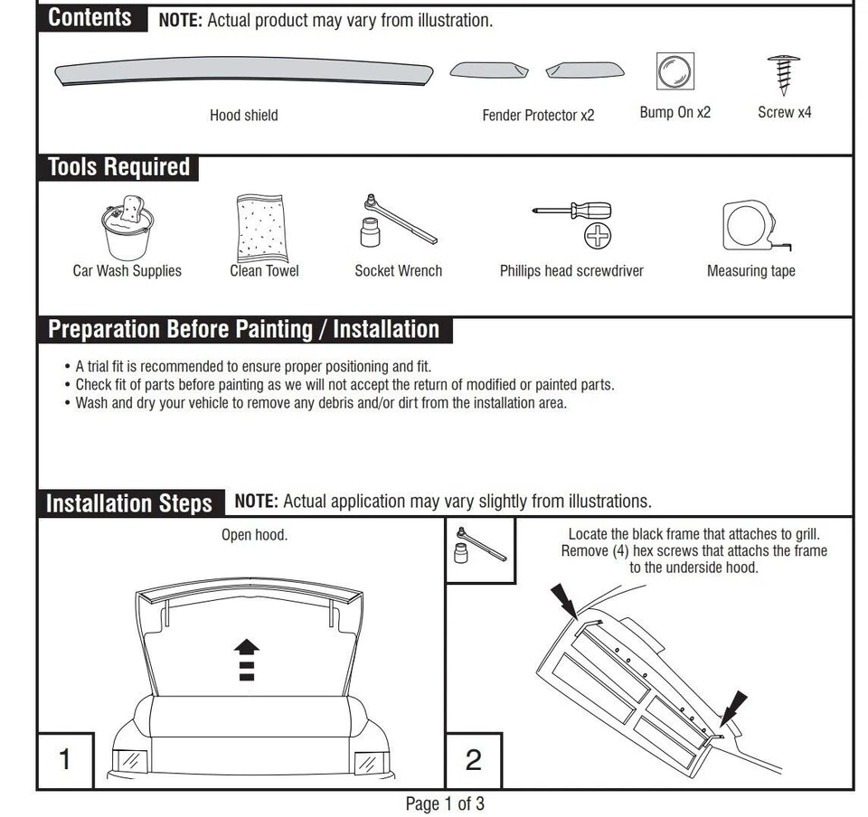 BugFlector Hood Protector Bug Shield Deflector for 1994-2001 Ram 1500 2500 3500 - Image 4 of 4