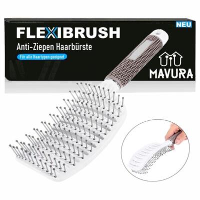 FLEXIBRUSH Anti-Ziepen Haarbürste Detangler Bürste Kopfmassage Kamm Entwirren