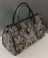 Vintage Diane Von Furstenberg Handbag Tapestry Floral Travel Carry On Weekender