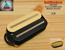 G.M. Railbuckers Humbucker Bridge Pickup Zebra with Chrome Rails