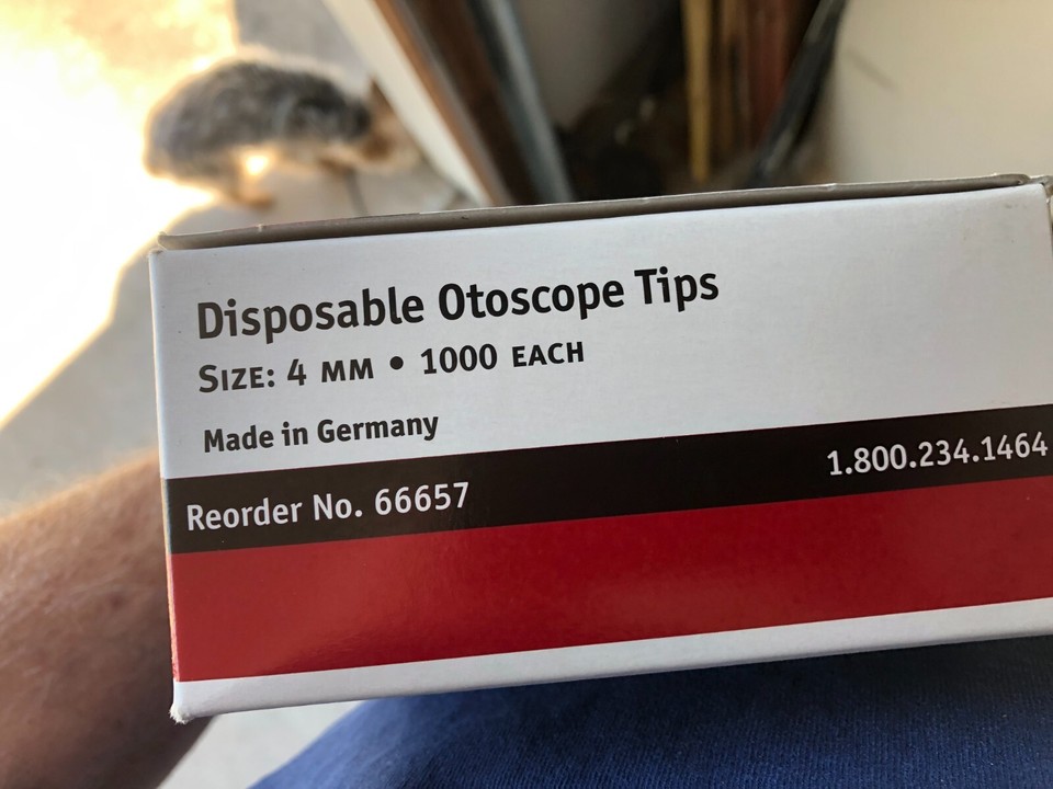 Disposable Otoscope Tips, 4mm, 1000/Box, MoreMedical 66657 Universal