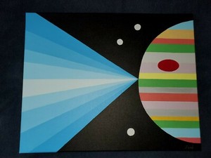  Abstract painting on canvas original "Jupiter" signed