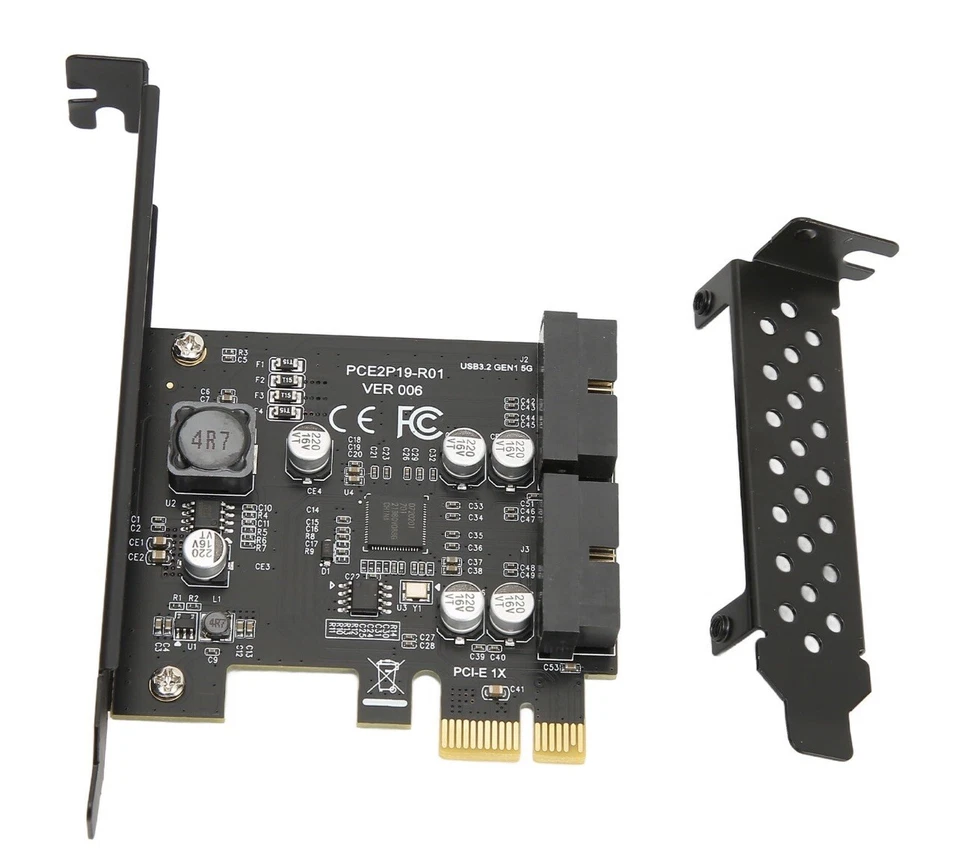 PCIE to USB 3.2 Expansion Card, 5Gbps High Speed USB Riser Card Dual Port USB3.2 - Image 3 of 4