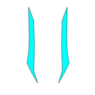 Yamaha MT10 Frontschutz Aufkleber - CYAN STORM
