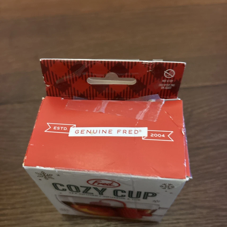 Luvas vermelhas de silicone infusor chá xícara aconchegante Fred 2022 nova caixa aberta - Imagem 4 de 4