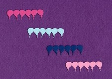 BALLOONS  8 die cuts scrapbook cards
