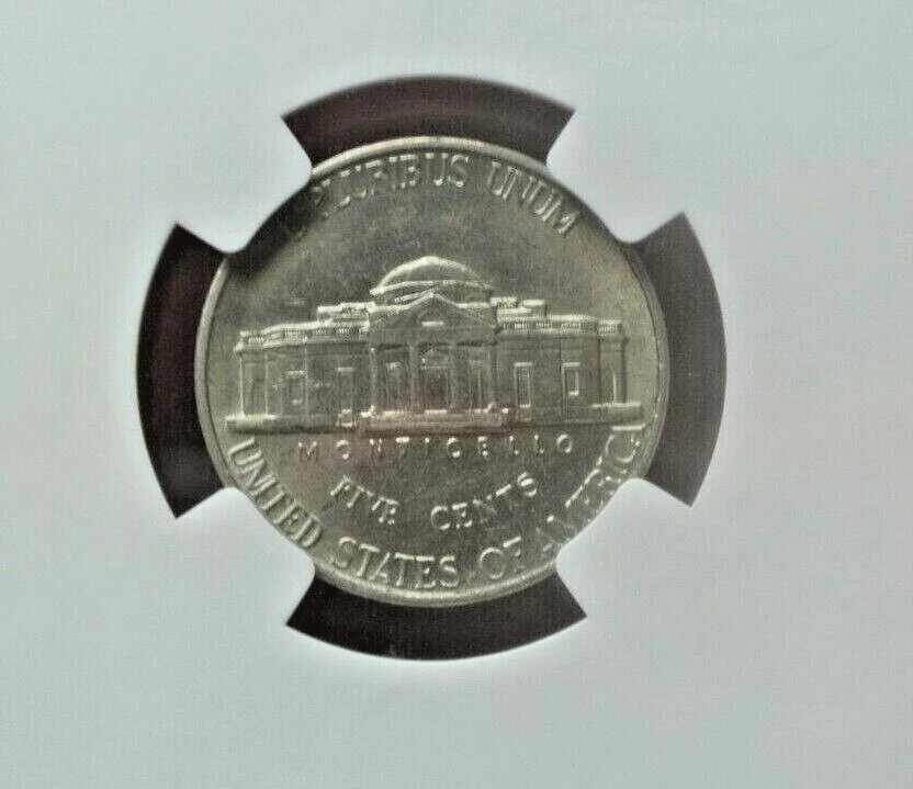 JEFFERSON 5 C Obverse Struck Thru OBVERSE Capped Die Mint Error NGC MS-62 6FS - Image 2 of 4