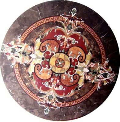 42'' Marble coffee Table top Pietra Dura marquetry Handmade Work home decor
