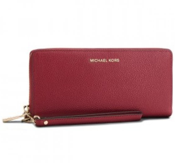 michael kors leather continental wristlet
