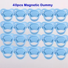 40x Blue Pacifier Magnetic Pacifiers For Reborn Baby Dolls Accessories Gifts DIY