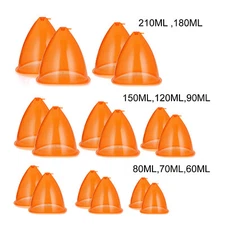 Orange Color Enhancement Butt Lift Cups For Vacuum Therapy Breast Machine