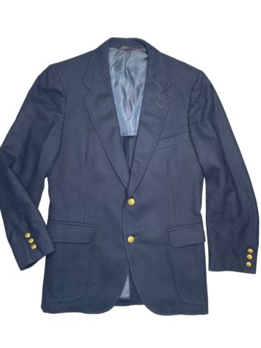 Vintage Pendleton Navy 100 % Virgin Wool Blazer Sport Coat Men's 42 - Picture 1 of 13