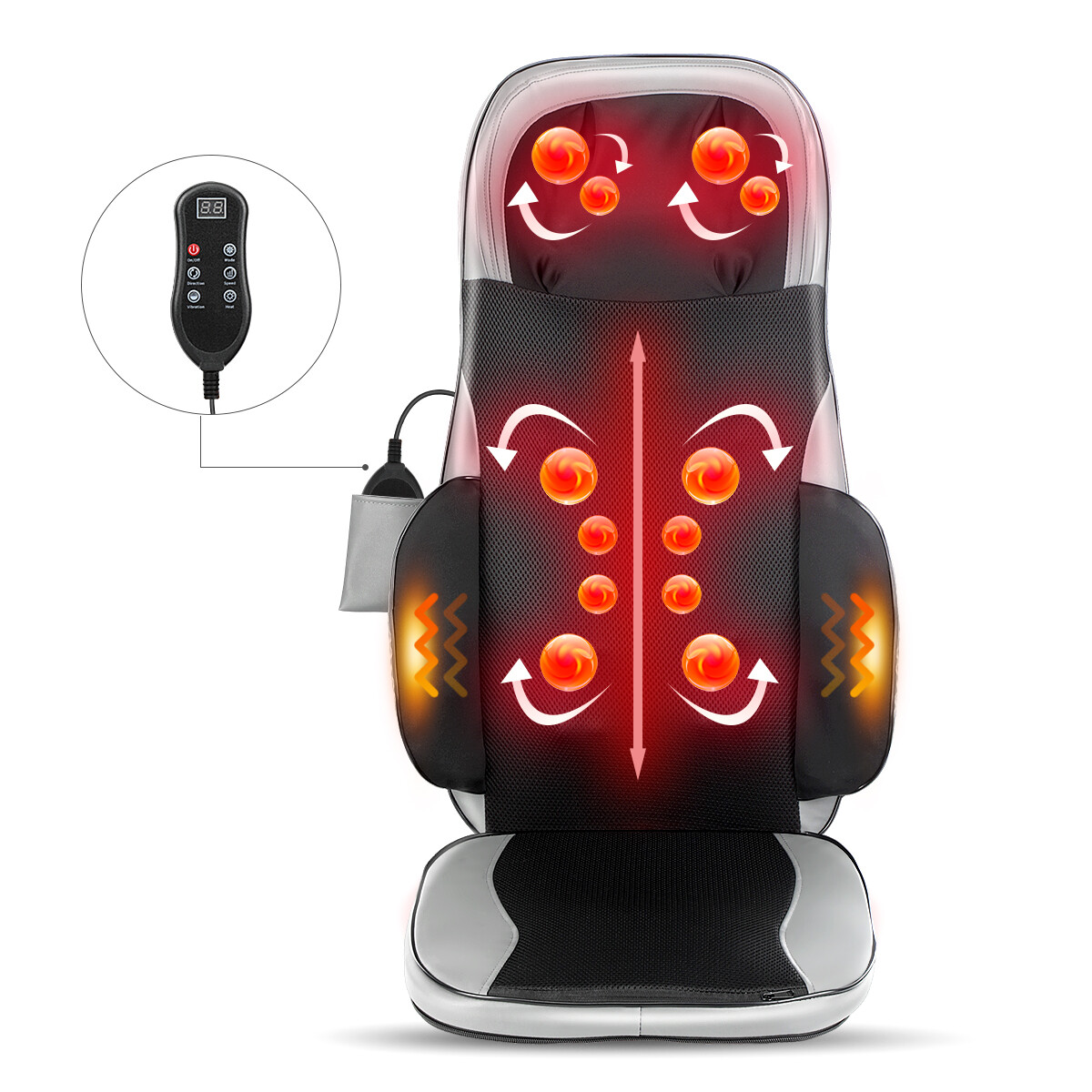 Ganzkörper Massagekissen Auflage Shiatsu Nacken Rücken Sitzauflage Nggucjyuitbfn