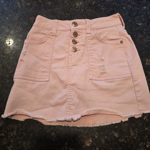 Justice Girls Youth 2 Denim Jean 2 Plaid Skirts Built-in Shorts Size 8 Lot Of 4 - Picture 8 of 13