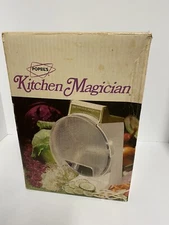Vtg 1970s Popeil's Kitchen Magician Food Cutter Slicer Shredder w/ Box Manual