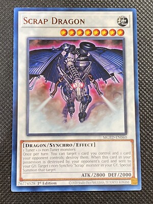 YuGiOh! - Scrap Dragon MGED-EN060 Rare Gold 1st Edition Near Mint Maximum Gold