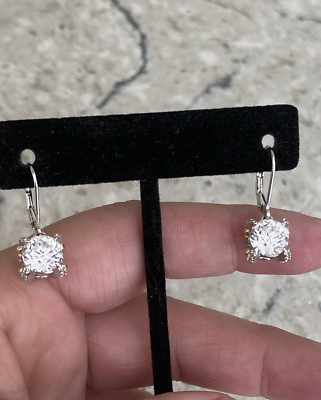 Sterling Silver & Gold Vermeil Remy Rotenier Drop Bella Luce Earrings