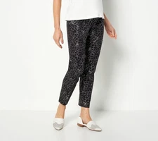 Isaac Mizrahi Live! Women's Pants Sz 8 Tall Stretch Ankle-Length Gray A460863