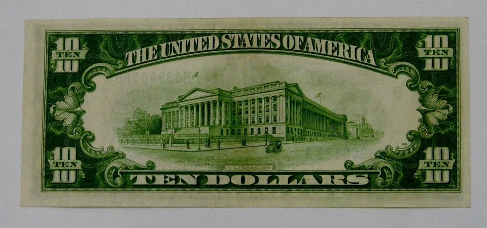 1928 A - $10 Federal Reserve Note St. Louis - Fr. 2001 - Light Circulated - Image 2 of 2