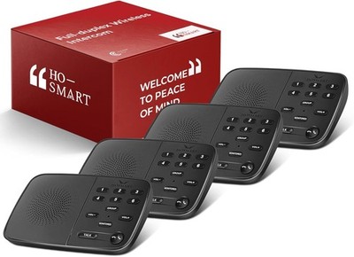 4x Hosmart UltraSpeak Pro Intercoms Wireless for Home, Two-Way Realtime Intercom