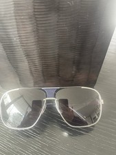 Sama Eyewear Sunglasses Model BRANDO In Platinum/Blue Color Combination