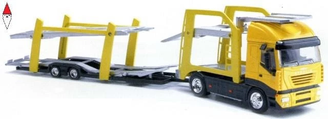 MODELLINO STATICO NEW-RAY 1/43 IVECO STRALIS TWIN AUTO CARRIERS - Immagine 2 di 2