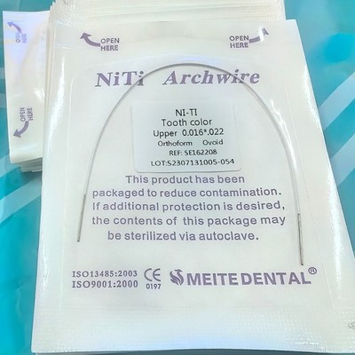 20Pk Dental OrthodonticWhite Color Coated Niti Rectangular/Round Arch Wire Ovoid